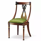 Casa Padrino Luxury Baroque Dining Room Chair Green/Brown H. 98 cm - Made in Italy