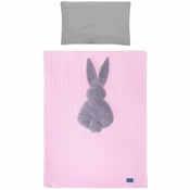 6delno posteljno perilo Belisima Rabbit 100/135 roza-siva