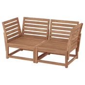 NÄMMARÖ Modularna sofa dvosed, spolja, rukohvati svetlosmede bajcovano