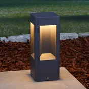 Lucande LED svetilka na podstavku Annika, antracit, kovina, 30 cm - Sodobni