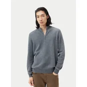 GOBI Cashmere Pulover Cashmere Horse Jacquard Sweater temno siva
