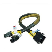 Akasa PSU extension cable splits 4+4 0,3 m