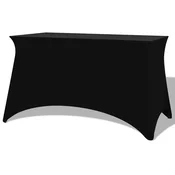 Vidaxl Raztegljiva Prevleka za Mizo 2 kosa 120x60,5x74 cm Črna