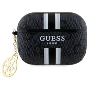 slomart Guess GUAP2P4RPSK AirPods Pro 2 (2022/2023) ovitek črn/black 4G Printed Stripes Charm