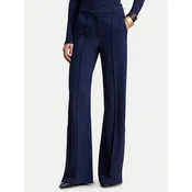 LAUREN RALPH LAUREN Hlače iz tkanine 200P09084001 Mornarsko modra Wide Leg