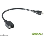 Akasa - Kabel USB OTG - od mikro USB do USB - 15 cm