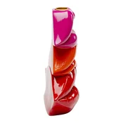 KARE Svečenik Lips, višina 20 cm, poliresin, rdeča barva - Dnevna soba/jedilnica - Dizajn - rdeča, oranžna, roza - Plastika