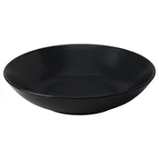 FÄRGKLAR Globok krožnik, mat temno siva, 23 cm