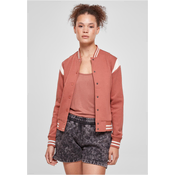 Womens College Sweat Jacket Terracotta/White Sand Liner