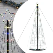 Vidaxl LED božično drevo 1534 LED barvita 500 cm