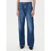 BOSS Jeans hlače Crossroad Super 50542511 Modra Wide Leg