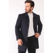 PLT8364 DEWBERRY MENS COAT-NAVY BLUE