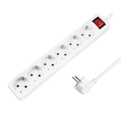 Logilink produžni kabl 6 mesta, prekidac, 1.5m, beli ( 5514 )
