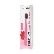 VBO Premium zobna ščetka za otroke - pink, 3 ščetke
