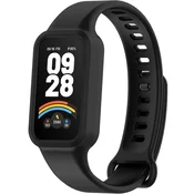 GS Silikonski pašček za Xiaomi Smart Band 9 Active/Xiaomi Redmi Band 3, črn