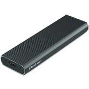 Qoltec aluminijasto ohišje | ležišče za pogon M.2 SSD | NVMe | PCIe | USB 3.1 | superhitrost 10 Gb/s | 4 TB | grafitno