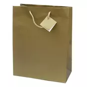 Dekorativna torba CREATIVE Special Simple M 18x23x10 cm jednobojna zlatne užadene ručke 75247