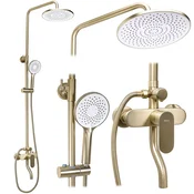 Komplet za prhanje REA DROP Brush Gold
