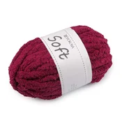 Pletena preja chenille soft 250 g - bordo