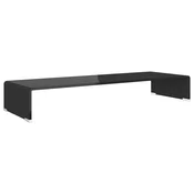 Vidaxl Stojalo za TV/ekran stekleno črno 90x30x13 cm