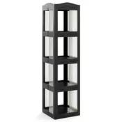 COSTWAY Zložljiva vrtljiva knjižna omara 36,5 x 36 x 141,5 cm, (5000219558)