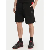 HUGO Kratke hlače iz tkanine Despen_RB 50559712 Črna Relaxed Fit