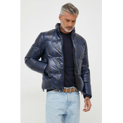 Dark Blue Mens Patterned Quilted Jacket Armani Exchange Giacca - Mens