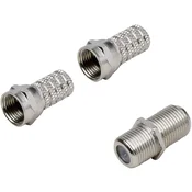 BKL Electronic BKL Electronic 0403529 set F- konektorja Priključki: F-vtič\, F-vtičnica\, F-vtičnica\, F-vtič Premer kabla: 7 mm 1 set, (20432487)