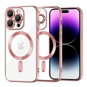 Ovitek Techsuit Luxury Crystal MagSafe za iPhone 14 Pro Max - roza