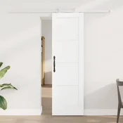vidaXL Drsna vrata 61 x 198,5 cm Inženirski les Bela