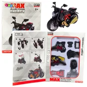 Motor za sestavljanje, kovinski, 1:14, DIY, rdeč