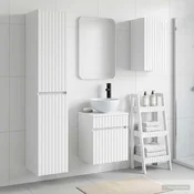 vidaXL Komplet pohištva za kopalnico 3 kos Bela 33 x 34,5 x 160 cm