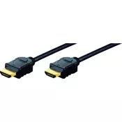 DIGITUS HDMI-HDMI + Mrežni kabel 10m črn High Speed (AK-330107-100-S)
