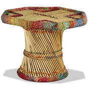 vidaXL Stolic za kavu od bambusa s chindi detaljima višebojni