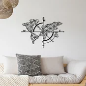 Opviq Zidna dekoracija Ritorno, 97x70 cm, 1.2mm, Crna