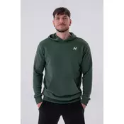 NEBBIA Moški Hoodie Pouch Pocket Dark Green