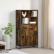 Kreveta 2 pcs Dimni hrast 81 x 36 x 150.5 cm Konstruirano drvo
