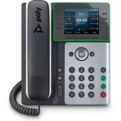 HP Poly Edge E350 IP Phone and PoE-enabled IP telefon Črna 8 vrstic IPS