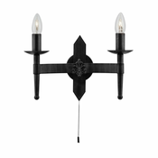 Searchlight 2422-2BK - Stenska svetilka CATWHEEL 2xE14/40W/230V