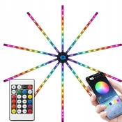 Verkgroup USB LED RGB pametna samolepilna ognjemetna stenska svetilka APP daljinec 111cm