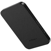 shumee Powerbank pitaka iz aramidnih vlaken 5000mAh Qi2 MagSafe črne in sive barve