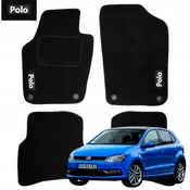 shumee Velurne talne preproge za Volkswagen Polo V 2009-2017 velurne preproge z vezenjem B
