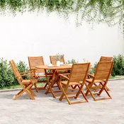 Vidaxl Zložljivi stoli 6 kosov 57x66x95 cm Masivni les akacije