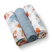 BabyOno Tetra plenice Muslin Safari, pastelno modre