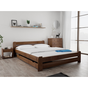 Postelja Laura 140 x 200 cm hrast Posteljno dno: Z letvenim dnom, Vzmetnica: Vzmetnica Somnia 17 cm