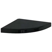 Vidaxl Kotna polica visok sijaj črna 35x35x3,8 cm MDF