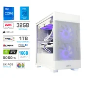Računalnik MEGA MT S7X i7-14700F/RTX5060Ti-16GB/32GB/1TB-4.0/750W/Brez OS/bela RGB + Estetski napajalni kabli [Vijolična/Bela]