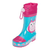 PLAYSHOES Gumene cizme Eule, plava / svijetloroza / tamno roza
