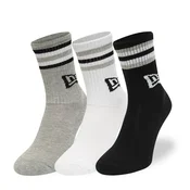 Nogavice New Era Retro Stripe Crew 3-Pack Black/ White/ Gray Universal