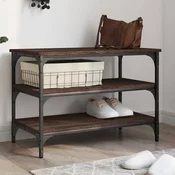 vidaXL Klop za čevlje rjavi hrast 70x38,5x49 cm inženirski les
